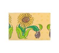 Whjssf Lot de 6 sets de table imprimés graines de tournesol et tournesols pour table de salle à manger, 30,5 x 45,7 cm pour Noël, Halloween et une utilisation quotidienne