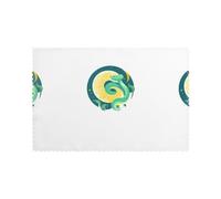 Whjssf Lot de 6 sets de table imprimés lune et serpent pour table de salle à manger, 30,5 x 45,7 cm pour Noël, Halloween et une utilisation quotidienne