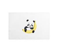 Whjssf Lot de 6 sets de table imprimés panda sur une banane pour table à manger, 30,5 x 45,7 cm pour Noël, Halloween et une utilisation quotidienne