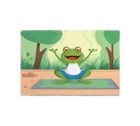 Whjssf Lot de 6 sets de table mignons avec motif grenouille faisant du yoga pour table à manger, 30,5 x 45,7 cm pour Noël, Halloween et une utilisation quotidienne