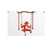 WHJSSF Lot de 6 sets de table motif Devil on The Swing pour table de salle à manger pour la maison et les banquets, faciles à nettoyer à température ambiante pour une utilisation durable