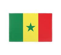 WHJSSF Lot de 6 sets de table motif drapeau du Sénégal pour table de salle à manger pour la maison et les banquets, faciles à nettoyer à température ambiante pour une utilisation durable