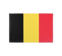 WHJSSF Lot de 6 sets de table pour table de salle à manger - Motif drapeau de la Belgique - Pour hôtels, maisons et banquets - Décoration de table décorative - Beau et durable