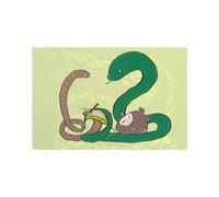 Whjssf Lot de 6 sets de table pour table de salle à manger, motif tournesol, vers de terre, serpent, 30,5 x 45,7 cm, pour Noël, Halloween et une utilisation quotidienne