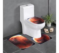 WHJSSF Mars Planet Lot de 3 tapis de bain antidérapants et durables à séchage rapide