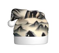 WHJSSF Peinture de paysage chinois, chapeau de Noël pour adulte, ce qui en fait un cadeau amusant et durable pour homme et femme