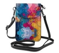 WHJSSF Petit sac à bandoulière en cuir pour téléphone portable, 19,3 x 12,4 cm, imprimés graffitis abstraits pour la marche, le camping, le shopping, les voyages et une utilisation en extérieur