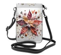 WHJSSF Petit sac à main pour téléphone portable 19,3 x 12,4 cm, beau motif peintures murales, étui à rabat en cuir pour femme, parfait pour la marche, le camping