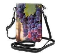 WHJSSF Petit sac à main pour téléphone portable 19,3 x 12,4 cm en cuir imprimé raisins du désert pour femme, parfait pour la marche, le camping