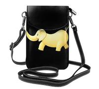 WHJSSF Petit sac à main pour téléphone portable 19,3 x 12,4 cm - Étui à rabat en cuir imprimé éléphant banane amusant pour femme, parfait pour la marche, le camping