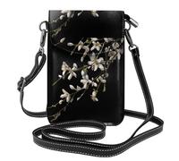 Whjssf Petit sac à main pour téléphone portable 19,3 x 12,4 cm, motif branches de saule fleuries imprimées, étui à rabat en cuir pour femme, parfait pour la marche, le camping