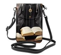 Whjssf Petit sac à main pour téléphone portable 19,3 x 12,4 cm, motif Grimoire Strange World, étui à rabat en cuir pour femme, parfait pour la marche, le camping