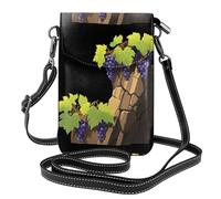 WHJSSF Petit sac à main pour téléphone portable 19,3 x 12,4 cm, motif vignes sur la falaise, étui à rabat en cuir imprimé pour femme, parfait pour la marche, le camping