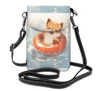 WHJSSF Petit sac à main pour téléphone portable 19,3 x 12,4 cm The Adventures Of Little Fox Étui à rabat en cuir imprimé pour femme, parfait pour la marche, le camping