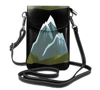 WHJSSF Petit sac à main pour téléphone portable 19,3 x 12,4 cm The highest Mountain Étui à rabat en cuir imprimé pour femme, parfait pour la marche, le camping