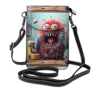WHJSSF Petit sac à main pour téléphone portable 19,3 x 12,4 cm The Little Monster Calling imprimé en cuir pour femme, parfait pour la marche, le camping