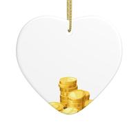 WHJSSF Piques de pièces d'or Motif Noël Céramique Amour Pendentif Décoration Intérieur Festival Cadeau