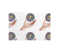 WHJSSF Planet on the Palm of Your Hand Lot de 6 sets de table pour table de salle à manger pour la maison et les banquets faciles à nettoyer à température ambiante pour une utilisation durable