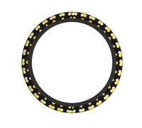 WHJSSF Poignée de volant de qualité avec imprimé cœur jaune dégradé - Couche en néoprène durable pour un style de véhicule universel
