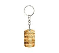 WHJSSF Porte-clés rectangulaire en métal avec note de musique vintage