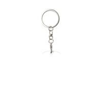 WHJSSF Porte-clés rectangulaire en métal blanc uni