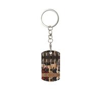WHJSSF Porte-clés rectangulaire en métal pour guitare, basse, instruments de musique