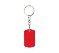 WHJSSF Porte-clés rectangulaire en métal rouge uni