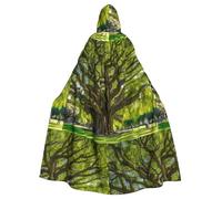 WHJSSF Primitive Tree Grande cape à capuche pour adulte avec nœud papillon, sans fermeture éclair