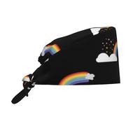 WHJSSF Rainbow by The White Clouds Bonnet de travail de nettoyage pour homme et femme, réglable, absorbant la transpiration, respirant
