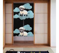 WHJSSF Rideau de porte imprimé Little Sheep in the Clouds - Pour cuisine, salle de bain, chambre - 86,4 x 142,2 cm