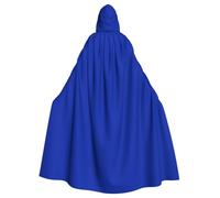 WHJSSF Royal Blue Prints Cape à capuche pour adulte pour jeux de rôle, costumes de scène, fêtes facile d'entretien