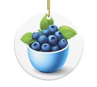 WHJSSF Sapin de Noël rond en céramique à suspendre - 7,4 cm - Ajoutez une atmosphère à la fête des fêtes de fin d'année