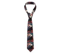 WHJSSF Seal in the Floral Prints Cravate en soie pour homme, tendance pour les affaires, mariages, fêtes et comme cadeau (145 x 7,9 cm, facile d'entretien)