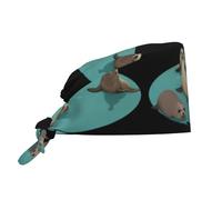 WHJSSF Seals in The Pool Bonnet de travail de nettoyage pour homme et femme, réglable, absorbant la transpiration, respirant