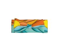 WHJSSF Serre-tête avec nœud pour bébé et lever du soleil avec imprimé vagues de la mer et de l'océan, accessoires de cheveux doux et extensibles pour bébé fille