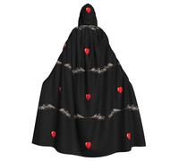 WHJSSF Stay with you forever - Cape à capuche pour adulte avec nœud papillon - Imprimé Halloween - Pour fêtes costumées, cosplay