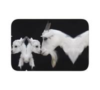 WHJSSF Tapis de bain en polyester de haute qualité antidérapant et résistant à la décoloration pour salle de bain, coiffeuse et suites d'invités Motif mouton mignon avec imprimé mère 101,6 x 152,4 cm