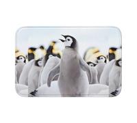 WHJSSF Tapis de bain en polyester de haute qualité durable pour salle de bain, coiffeuse et suite d'invités - Motif pingouin mignon - 101,6 x 152,4 cm