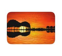 WHJSSF Tapis de bain en polyester de haute qualité durable pour salle de bain, coiffeuse et suite d'invités Motif guitare de lac 40 x 60 cm