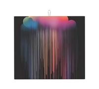 WHJSSF Tapis de séchage absorbant pour comptoir de cuisine avec imprimé arc-en-ciel coloré pour une utilisation comme égouttoir pour garder vos plans de travail au sec