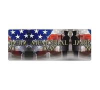 WHJSSF Tapis de souris avec impression du jour commémoratif patriotique des soldats militaires américains, 30,5 x 80 cm