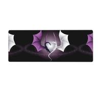 WHJSSF Tapis de souris imprimé dragons Violet et Wirte 30,5 x 80 cm