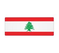 WHJSSF Tapis de souris imprimé drapeau du Liban 30,5 x 80 cm