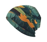 WHJSSF The Fox and The Duckling Pattern Adult Fashion Bonnet tricoté élastique chaud pour homme et femme Noir