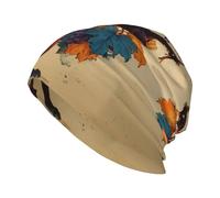 WHJSSF The Grape-Picking Fox Pattern Bonnet en tricot pour adulte - Bonnet extensible doux et confortable pour homme et femme - Noir