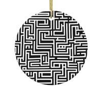 Whjssf Un labyrinthe abstrait circulaire décoration supermarché céramique hiver Noël fête maison