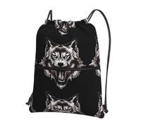 WHJSSF Werewolf Sac à dos avec cordon de serrage et cordon de serrage - Sac de sport léger et résistant à l'eau avec poche avant et organiseur interne - Parfait pour les voyages, le yoga et la