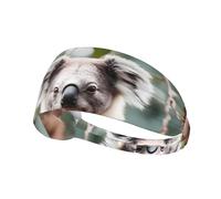 WHJWXC Bandeau élastique à motif koala de dessin animé, bandeau pour homme et femme, bandeau pour le yoga et le fitness