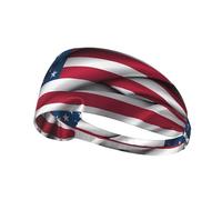 WHJWXC Bandeau élastique pour homme et femme avec imprimé drapeau américain pour yoga, fitness