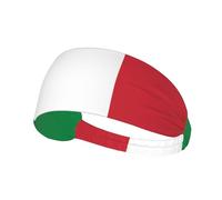 WHJWXC Bandeau élastique pour homme et femme avec imprimé drapeau italien pour yoga, fitness